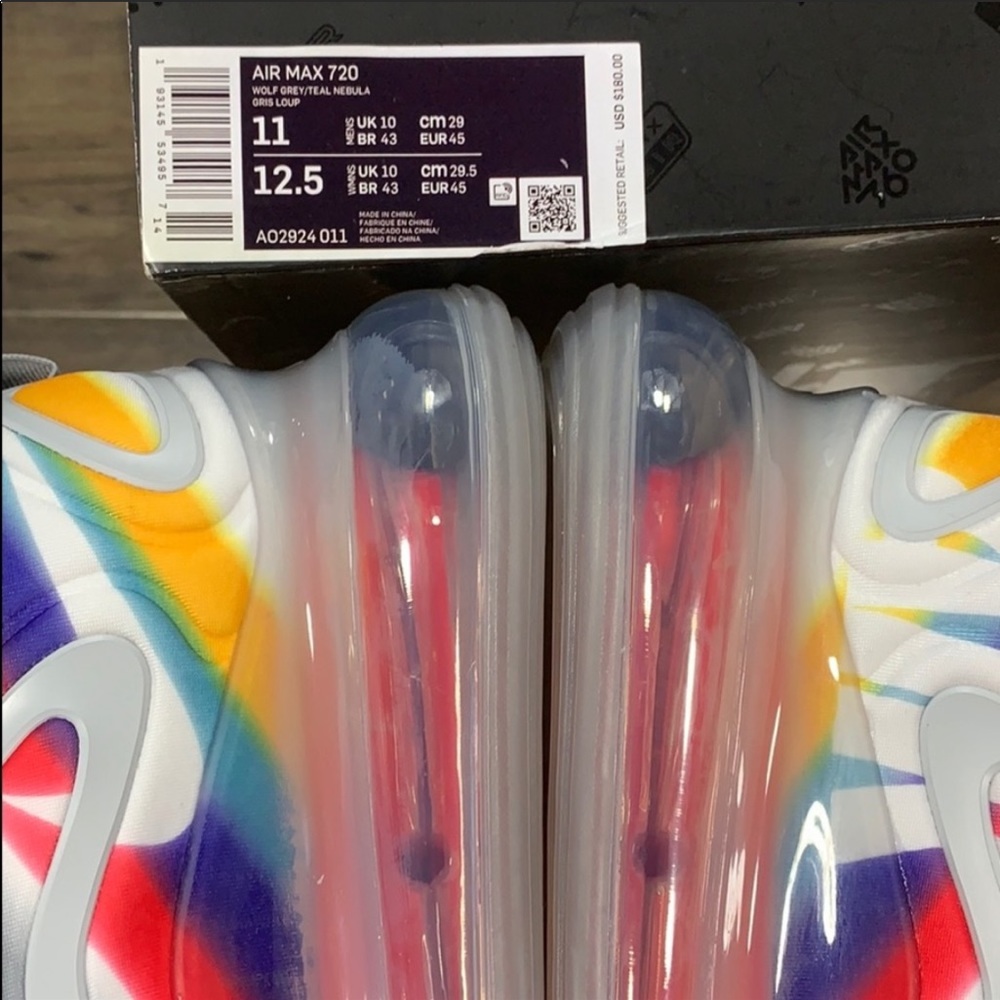 NIKE AIR MAX 720 Wolf Grey/Teal Nebula - Picture 10 of 16